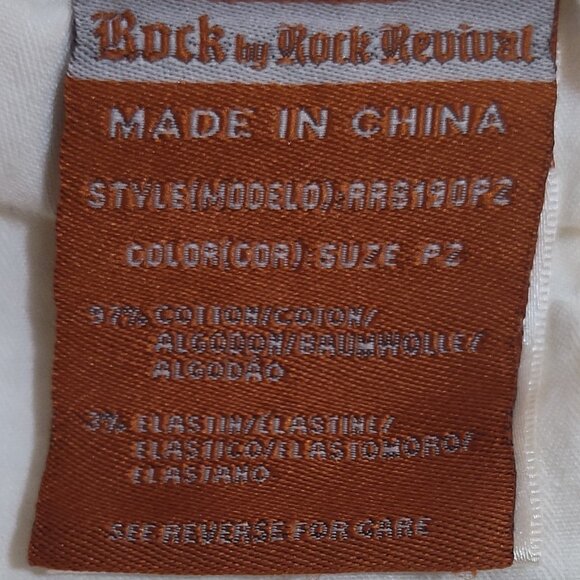 Rock By Rock Revival Off White Capri Size 27 "SUZE" Style:RR8190PZ NWT Jeans - Picture 8 of 10